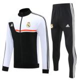 Chándal Real Madrid 2025/26- Black White Retro (Cremallera larga)